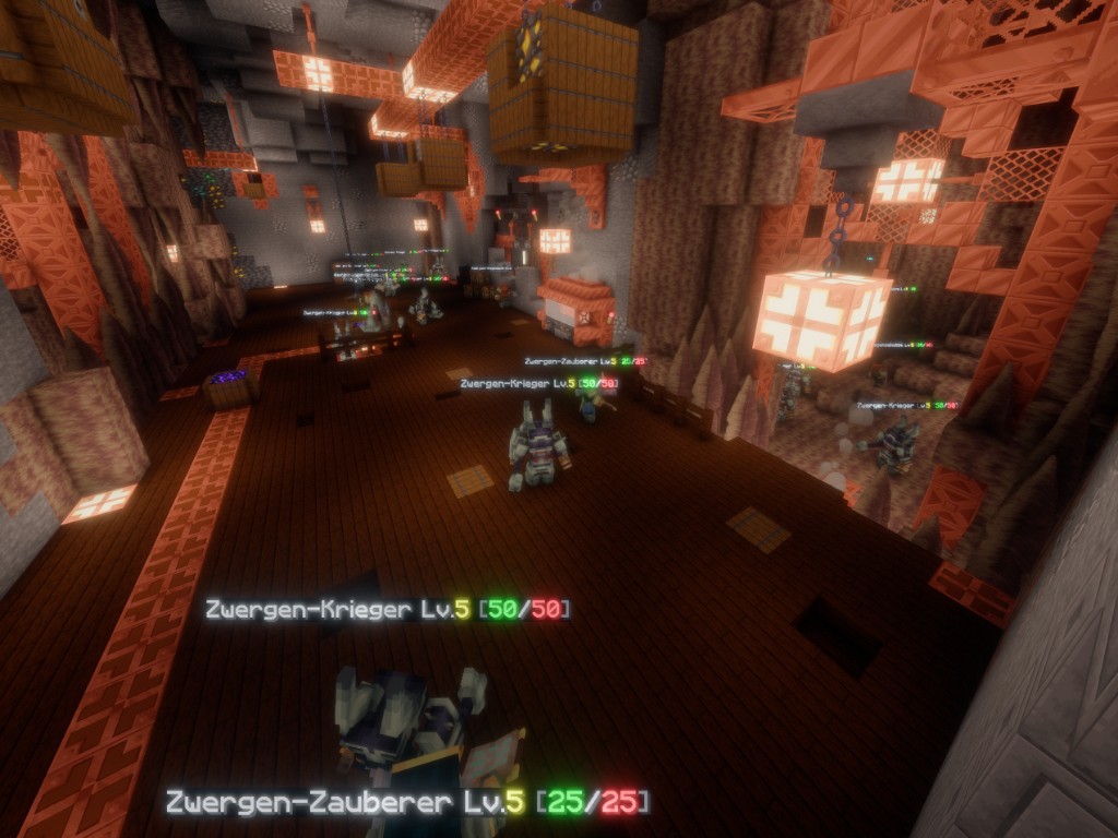 Dungeon-Kampf mit Zwergen-Gegnern