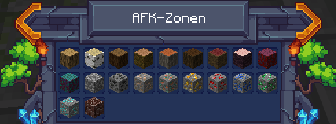 AFK-Menü mit verfügbaren Zonen