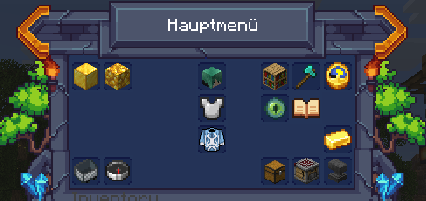 Hauptmenü mit allen Buttons