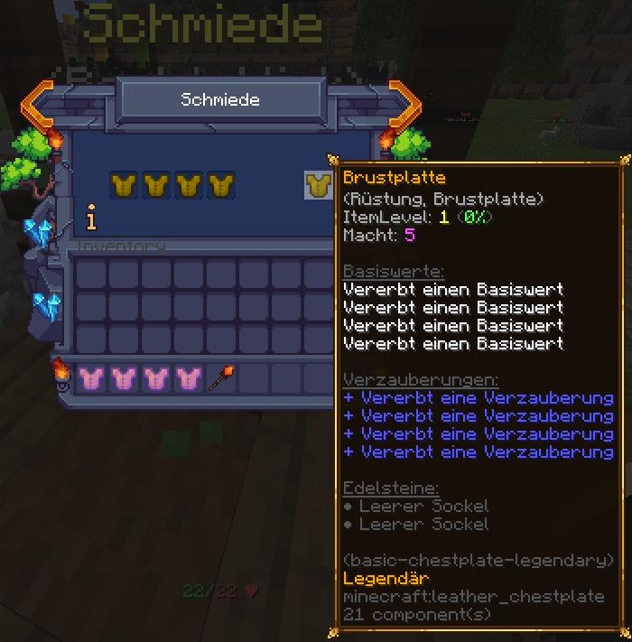 Schmiede mit Combine-Vorschau