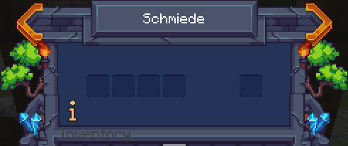 Schmiede mit 4 Input-Slots und Combine-Vorschau